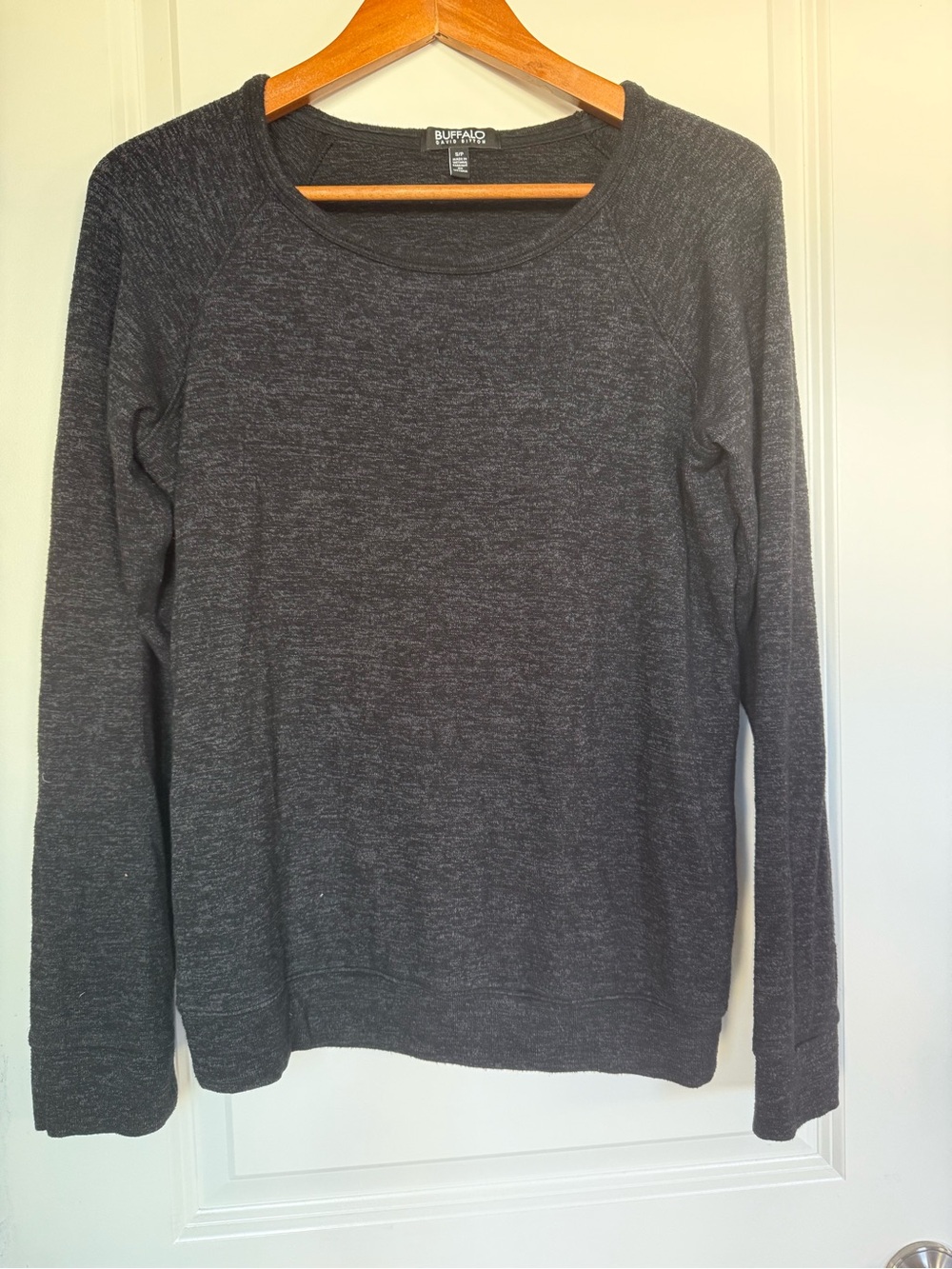 Buffalo David Bitton Women's Charcoal Crewneck Sweater